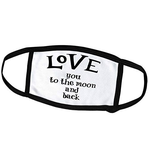3dRose BrooklynMeme Sayings - Love You to The Moon and Back - Face Covers -fc-253115-1- 3dRose BrooklynMeme Sayings - Love You to The Moon and Back - Face Covers -fc-253115-1-