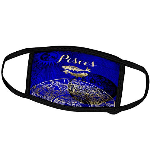 3dRose Pisces Symbol Astrology Wheel Zodiac Sign Horoscope - Face Covers -fc-269263-1-