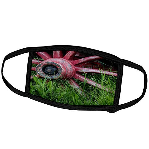 3dRose USA, Alaska, Chena Hot Springs. Vintage Wagon Wheel and Grass. - Face Covers -fc-314434-1- 3dRose USA, Alaska, Chena Hot Springs. Vintage Wagon Wheel and Grass. - Face Covers -fc-314434-1-
