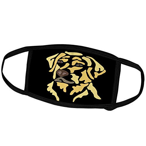3dRose Funny Cute Yellow Labrador Retriever Puppy Dog Abstract Art - Face Covers -fc-328005-1-