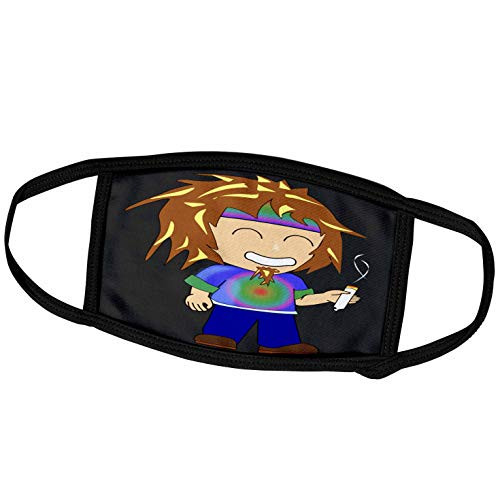 3dRose Florene Sixties - Humorous Hippy Figure - Face Covers -fc-41543-3-