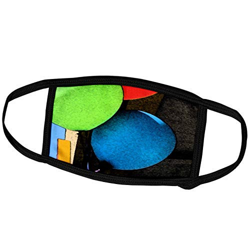 3dRose A Blue, Red and Green Balloon Done in a Fresco Finish on a String - Face Covers -fc-48339-1-