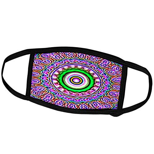 3dRose Cassie Peters Abstract - Abstract Neon Wheel by Angelandspot - Face Covers -fc-7694-1- 3dRose Cassie Peters Abstract - Abstract Neon Wheel by Angelandspot - Face Covers -fc-7694-1-