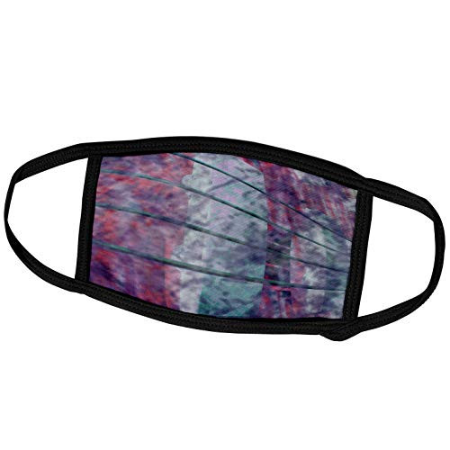 3dRose Susans Zoo Crew Musical Instruments - Grunged Purple Green Inverted Four String bass - Face Masks -fm-155980-1-