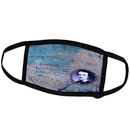 3dRose Cassie Peters Poe - Poe in a Mirror Digital Art by Angelandspot - Face Masks -fm-173506-3- 3dRose Cassie Peters Poe - Poe in a Mirror Digital Art by Angelandspot - Face Masks -fm-173506-3-