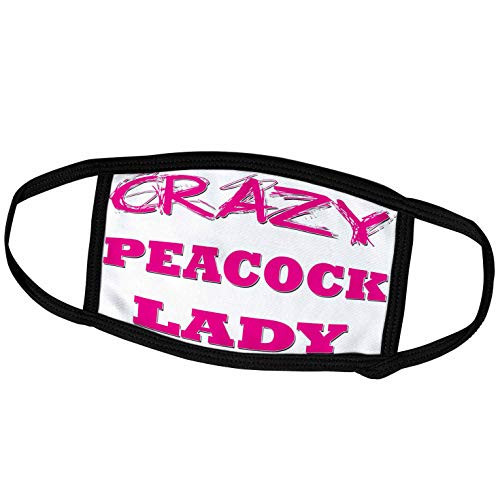 3dRose Blonde Designs Crazy Thumb Pointing Back Lady - Crazy Peacock Lady - Face Masks -fm-175221-3-