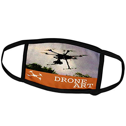 3dRose Kike Calvo Drone and Unmanned Vehicle Collection - Orange Drone Art in The air - Face Masks -fm-179879-1- 3dRose Kike Calvo Drone and Unmanned Vehicle Collection - Orange Drone Art in The air - Face Masks -fm-179879-1-