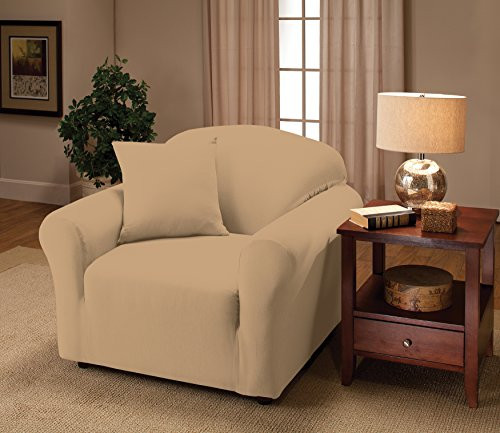 Madison Stretch Jersey Chair Slipcover, Solid, Cream