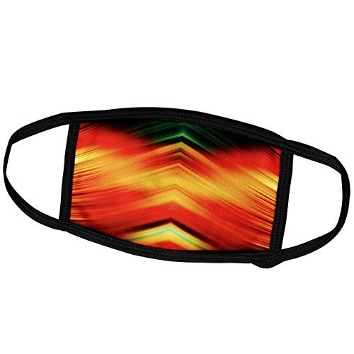 3dRose Anne Marie Baugh - Abstract - Orange, Green, and Yellow Triangle Light Abstract - Face Masks -fm-264926-1-