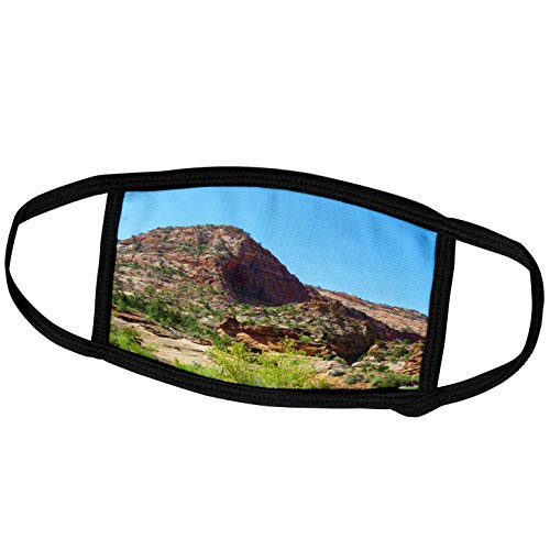 3dRose Jos Fauxtographee- Red Rock Mountain - A Mountain on a Backroad in red with Green Shrubbery - Face Masks -fm-307076-2- 3dRose Jos Fauxtographee- Red Rock Mountain - A Mountain on a Backroad in red with Green Shrubbery - Face Masks -fm-307076-2-