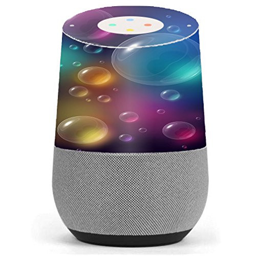 Skin Decal Vinyl Wrap for Google Home stickers skins cover/ Rainbow Bubbles Colorful