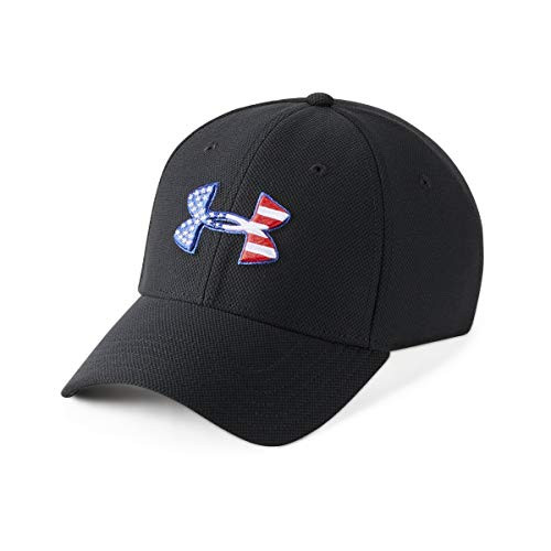 Under Armour Men's Freedom Blitzing Hat , Black -001-/Red , X-Large/XX-Large