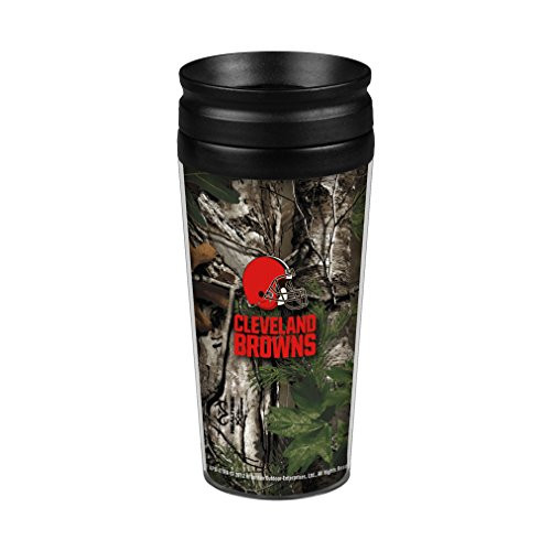Boelter Brands NFL Cleveland Browns Realtree Full Wrap Travel Tumbler, 14-Ounce