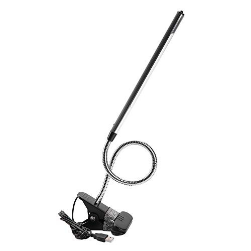 LED Desk Lamp Portable USB Adjustable Clip Table Light for Tattoo Manicure Makeup Black