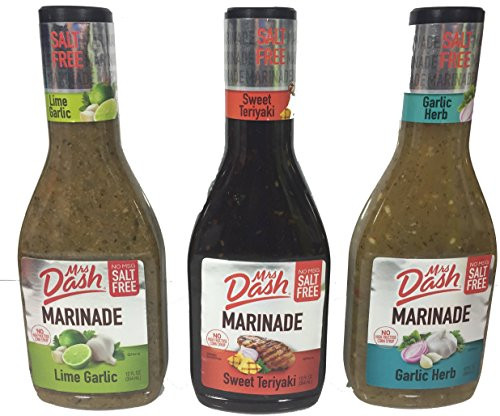 Mrs. Dash Marinade Salt-Free Pack of 3 Variety Pack 12oz Mrs. Dash Marinade Salt-Free Pack of 3 Variety Pack 12oz