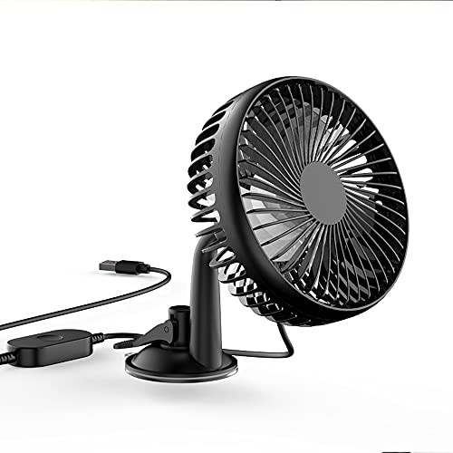 Car Fan Suction Cup Single Head 5.5 Inch Car Fan 12V24V Universal Large Wind Three Speed Control USB Car Fan