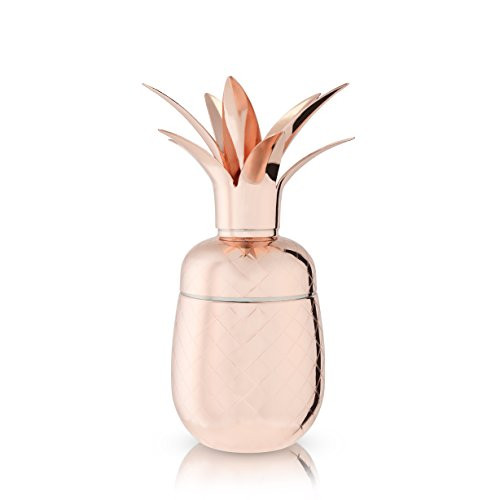 Viski 6429 Alto Chest Summit: Copper Pineapple Cocktail Shaker (Vicki) One Size Multi Colored
