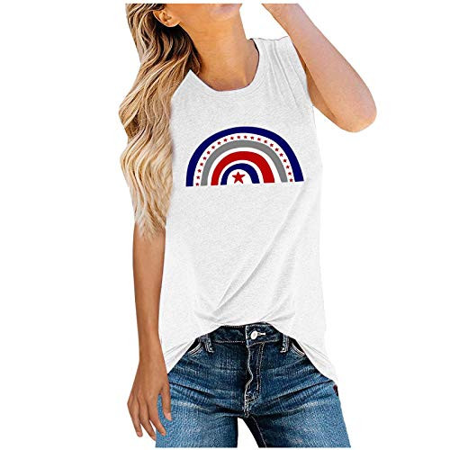 CapsA 2021 American Flag Tank Tops for Women, 4th of July Tank Tops Shirts Loose Sleeveless Tunic Stars Stripes Patriotic Tee CapsA 2021 American Flag Tank Tops for Women, 4th of July Tank Tops Shirts Loose Sleeveless Tunic Stars Stripes Patriotic Tee
