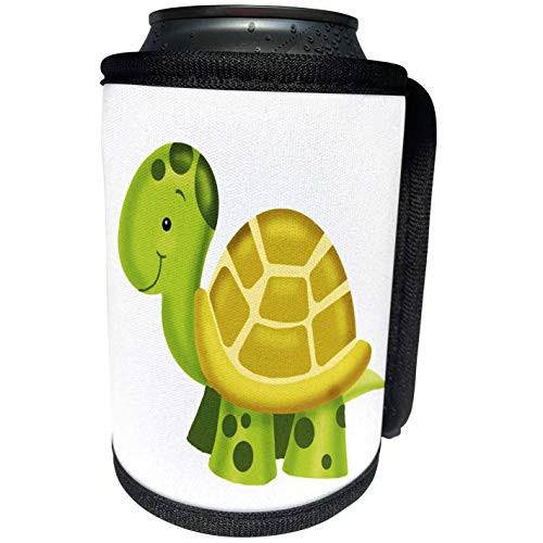 3dRose Russ Billington Nursery Designs - Adorable Baby Turtle Nursery Illustration - Can Cooler Bottle Wrap -cc-237148-1-