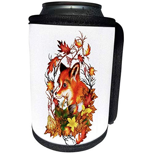 3dRose Dream Essence Designs-Animals - Baby Red Fox Kit surrounded by a den of twigs, branches and leaves. - Can Cooler Bottle Wrap -cc-266097-1- 3dRose Dream Essence Designs-Animals - Baby Red Fox Kit surrounded by a den of twigs, branches and leaves. - Can Cooler Bottle Wrap -cc-266097-1-