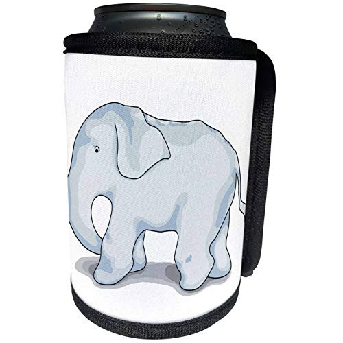 3dRose Warya - Animals. - Blue Baby Elephant - Can Cooler Bottle Wrap -cc-299932-1-
