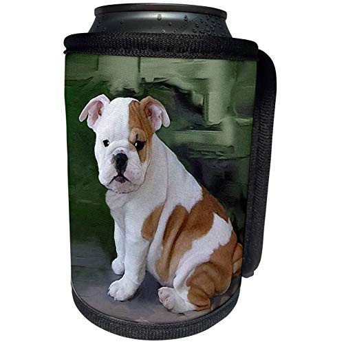 3dRose Dogs Bulldog - British Bulldog Puppy - Can Cooler Bottle Wrap -cc-4116-1- 3dRose Dogs Bulldog - British Bulldog Puppy - Can Cooler Bottle Wrap -cc-4116-1-