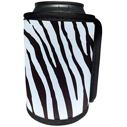 3dRose Florene Black n White - Classy Black n White - Can Cooler Bottle Wrap -cc-23079-1-
