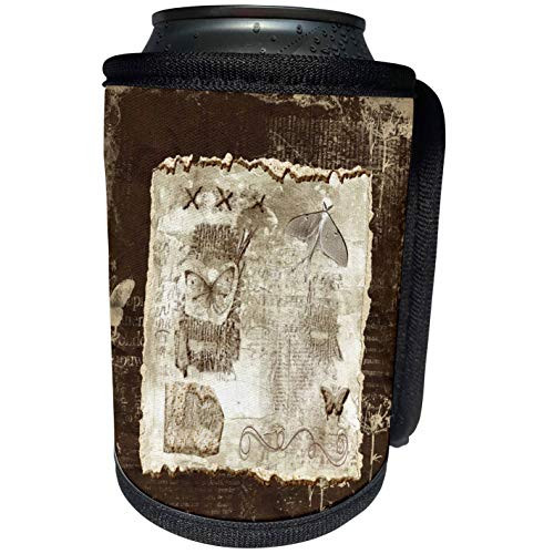 3dRose Image of Luna Moth, Butterflies, Burlap, String, Torn. - Can Cooler Bottle Wrap -cc-333545-1- 3dRose Image of Luna Moth, Butterflies, Burlap, String, Torn. - Can Cooler Bottle Wrap -cc-333545-1-