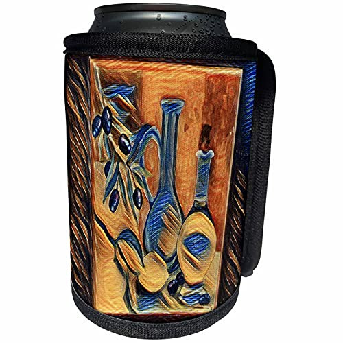 3dRose Image of Painting Of Olives And Olive Oil Bottles Van. - Can Cooler Bottle Wrap -cc-348262-1- 3dRose Image of Painting Of Olives And Olive Oil Bottles Van. - Can Cooler Bottle Wrap -cc-348262-1-