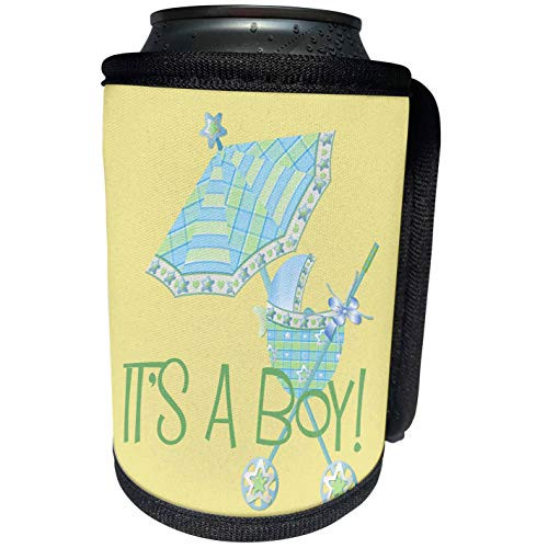 3dRose TNMGraphics Children - its a Boy Stroller and Umbrella - Can Cooler Bottle Wrap -cc-45154-1-