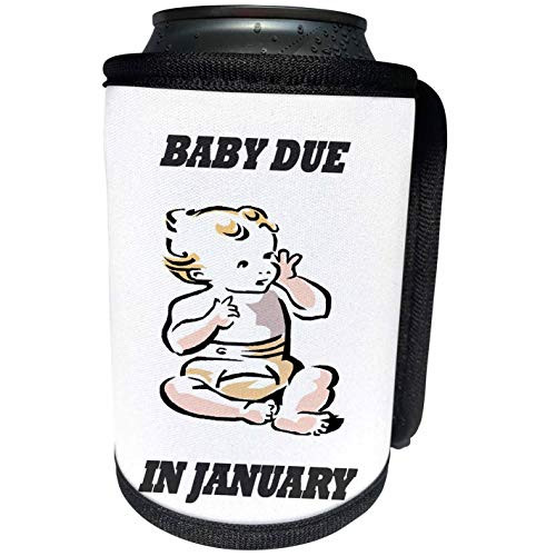 3dRose Florene Special Events - January Baby - Can Cooler Bottle Wrap -cc-56095-1-