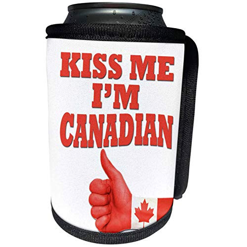 3dRose RinaPiro - Funny Quotes - Kiss me Im Canadian. Canadian flag. - Can Cooler Bottle Wrap -cc-253829-1- 3dRose RinaPiro - Funny Quotes - Kiss me Im Canadian. Canadian flag. - Can Cooler Bottle Wrap -cc-253829-1-