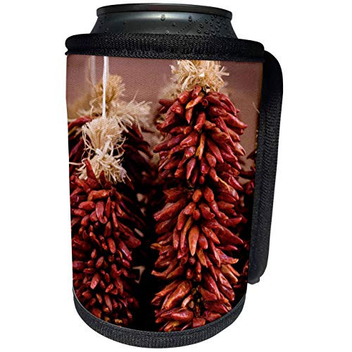 3dRose Danita Delimont - Markets - New Mexico, Santa Fe, Strings of Chili Peppers, Market - US32 RCA0025 - Rob Casey - Can Cooler Bottle Wrap -cc-92933-1-
