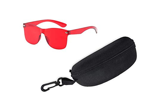 Red Color Therapy Glasses Chromotherapy Glasses Light Therapy, Glasses Protective Case Included