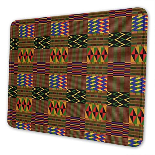 African Kente Cloth Repeating Pattern Design Personalized Mouse Pad and Make Your own Customized Mousepad.10 x 12 Inch