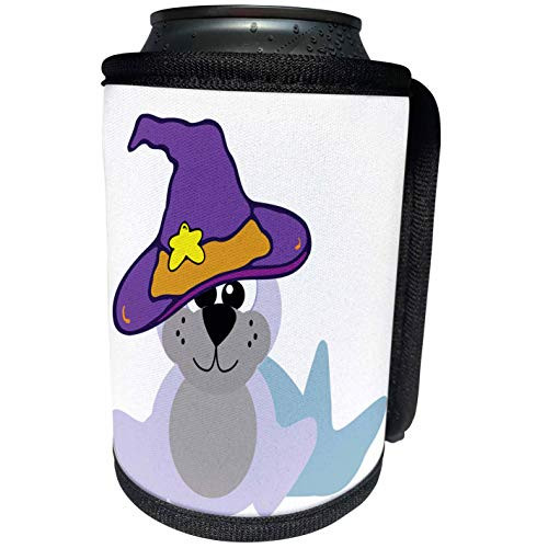 3dRose Dooni Designs Goofkins Characters - Witchy Goofkins Baby Seal Cartoon - Can Cooler Bottle Wrap -cc-102204-1-