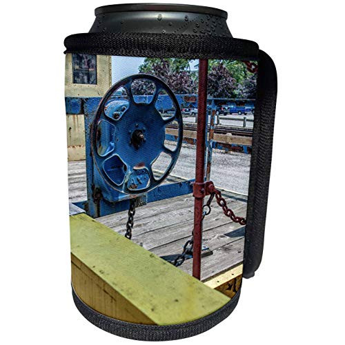 3dRose Roni Chastain Photography - Train Wheel - Can Cooler Bottle Wrap -cc-154707-1-