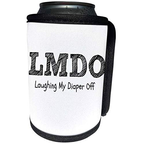 3dRose BrooklynMeme Funny Sayings - LMDO Laughing my diaper off - Can Cooler Bottle Wrap -cc-253707-1-