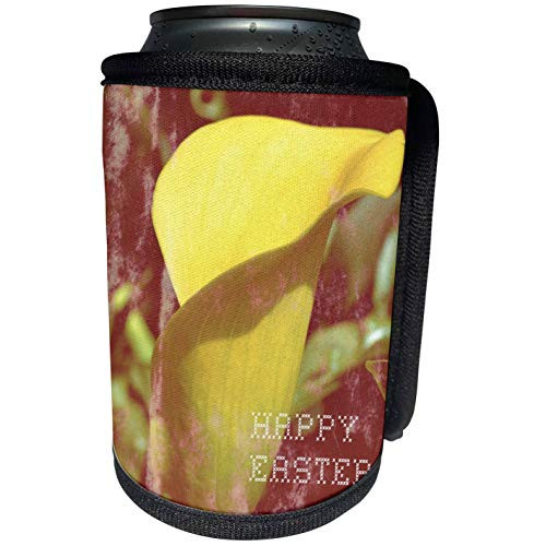 3dRose Patricia Sanders Easter - Yellow Easter Flower Flowers - Can Cooler Bottle Wrap -cc-29408-1-