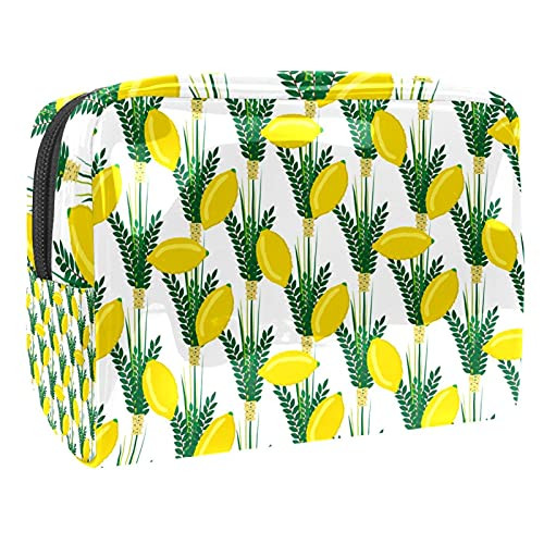 Fruit Lemon Pattern Makeup Bag Cosmetic Organizer Multifuncition Travel Waterproof Toiletry Bag with Zipper for Women