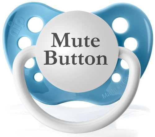 Mute Button -Blue- - Expression Pacifier