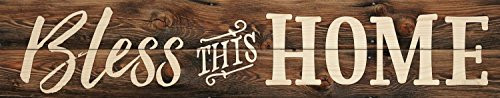 P. GRAHAM DUNN Bless This Home White Words on Rustic 7 x 36 Wood Pallet Wall Art Sign Plaque