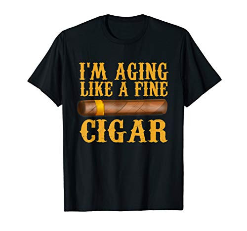 Im Aging Like A Fine Cigar Funny Fathers Day Dad Gift Idea T-Shirt