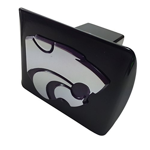 Kansas State University METAL emblem (with purple trim) on black METAL Hitch Cover Kansas State University METAL emblem (with purple trim) on black METAL Hitch Cover