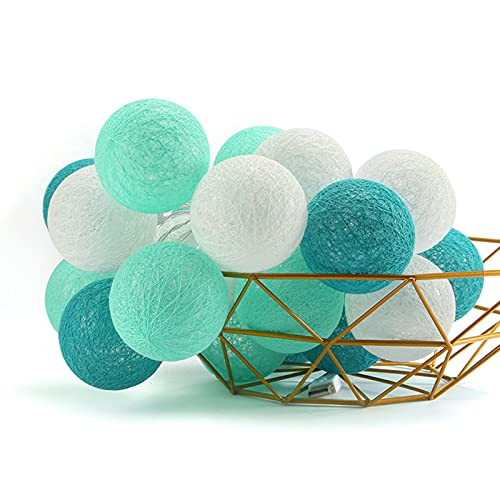 Efitty 20 LEDs Fairy Lights for Home Decor, Cotton Ball String Lights Battery or USB Powered Colorful String Lights for Bedroom Indoor Party Wedding Christmas Decoration, 20 PCS Ball, 3M Efitty 20 LEDs Fairy Lights for Home Decor, Cotton Ball String Lights Battery or USB Powered Colorful String Lights for Bedroom Indoor Party Wedding Christmas Decoration, 20 PCS Ball, 3M