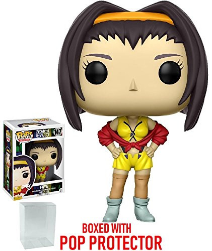 Funko Pop! Anime: Cowboy Bebop - Faye Vinyl Figure (Bundled with Pop BOX PROTECTOR CASE)