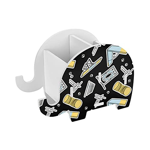 Dog Equipment Elephant Pencil Holder Cell Phone Stand Removable Pen Cup Desk Decor Organizer Box