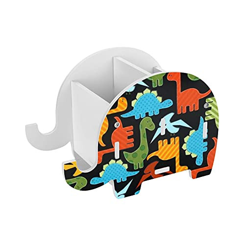 Urban Zoologie Dinosaurs Elephant Pencil Holder Cell Phone Stand Removable Pen Cup Desk Decor Organizer Box