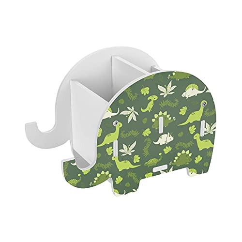 Dinosaur Elephant Pencil Holder Cell Phone Stand Removable Pen Cup Desk Decor Organizer Box