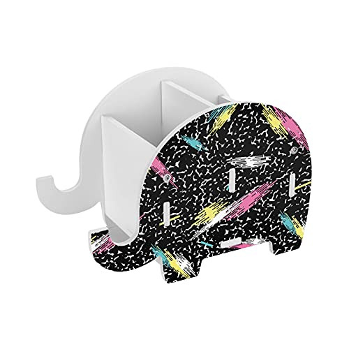 Abstract 90s Style Elephant Pencil Holder Cell Phone Stand Removable Pen Cup Desk Decor Organizer Box